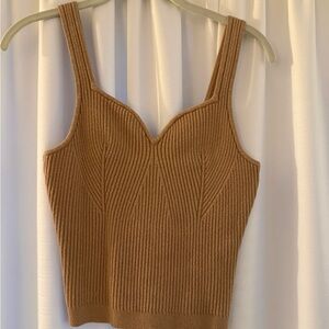 Abercrombie & Fitch Ribbed Camel Knit Cami